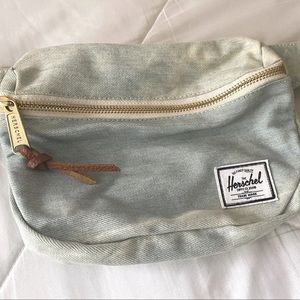 Herschel Blue Acid Wash Denim Fanny Pack